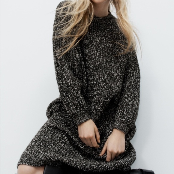 ZARA Knit Midi Sweater Dress BNWT - Picture 4 of 6